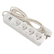 EKF UBA16-2USB-4-05i Удлинитель "Эксперт" 4 гнезда 5 метров 16А/3,5кВт с 2 USB 2,1А ПВС 3х1