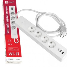 EKF RCE-1-WF Умный удлинитель EKF Connect Wi-Fi c USB