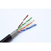 5bites Express US5525-305B(P)E UTP/SOLID/5E/24AWG/COPPER/PVC+PE/BLACK/OUTDOOR/DRUM/305M