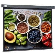 Экран Cactus Wallscreen CS-PSW-150X150-SG, 150х150 см, 1:1, настенно-потолочный серый