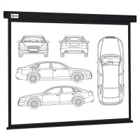 Экран Cactus Wallscreen CS-PSW-213X213-BK, 213х213 см, 1:1, настенно-потолочный черный