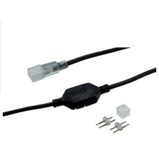 Rexant 142-000 Установочный комплект для LED ленты 220В SMD 2835, до 100м (шнур питания 8А, заглушка, коннектор)