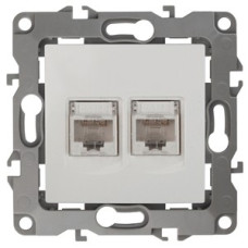 Эра Б0014729 12-3108-01 Розетка информационная двойная 2XRJ45, Эра12, белый