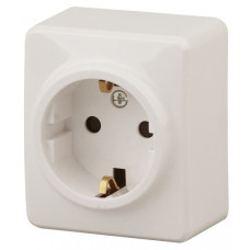 Эра Б0020689 11-2204-02 Розетка 2P+E Schuko со шторками, 16АХ-250В, ОУ, Эра Эксперт, сл.кость