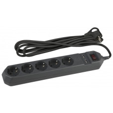 Эра Б0019036 Сетевой фильтр USF-5es-1.5m-USB-B (черный) с заземл, 3x0,75мм2, с выкл, 5гн, 1,5м {защита от короткого замыкания, от перегрузки, от импульсных помех, USB-зарядка}