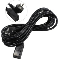Exegate EP280671RUS Кабель питания ExeGate Power PC19-5P (Евровилка Schuko->С19) VDE-250V-3*1.5mm2, медь, черный, 16А, 5м.
