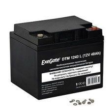Exegate EX282977RUS Аккумуляторная батарея DTM 1240 L (12V 40Ah, под болт М5)