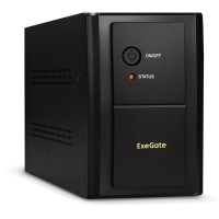 Exegate EX292609RUS ИБП ExeGate SpecialPro UNB-2000.LED.AVR.2SH.RJ.USB <2000VA/1200W, LED, AVR,2*Schuko, RJ45/11, USB, металлический корпус, Black>