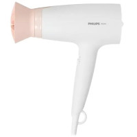 PHILIPS BHD300/00 Фен,1600 Вт, 3 режима, насадка ThermoProtect, концентратор, шнур 1,8 м. Цвет: белый с розовым.