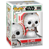 Подвижная фигурка Funko POP! Star Wars: Holiday: C-3PO в образе снеговика (C-3PO(SNWMN))