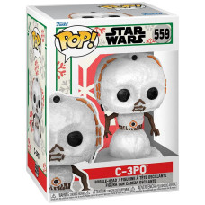 Подвижная фигурка Funko POP! Star Wars: Holiday: C-3PO в образе снеговика (C-3PO(SNWMN))