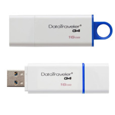 Флеш-диск 16Гб Kingston DataTraveler Generation 4 (DTIG4/16GB) USB 3.0 Бело-синий