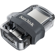 Флеш-диск 64Гб SanDisk Ultra Dual Drive m3.0 ( SDDD3-064G-G46 ) USB 3.0/microUSB OTG Черный