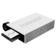 Флеш-диск 16Гб Transcend Jetflash 380S ( TS16GJF380S ) USB 2.0/microUSB OTG Серебристый