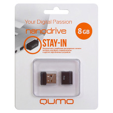 Флеш-диск 8GB Qumo Nano (QM8GUD-NANO-B) USB 2.0 черный