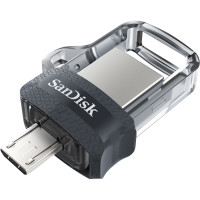 Флеш-диск 32Гб SanDisk Ultra Dual Drive m3.0 ( SDDD3-032G-G46 ) USB 3.0/microUSB OTG Черный