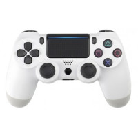 CBR CBG 960 White, Игровой манипулятор для PS4 беспроводной (Bluetooth), PC/PS3 проводной (USB), 2 вибро-мотора, 2 аналоговых стика, D-pad, 14 кнопок, белый
