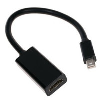 Cablexpert Переходник miniDisplayPort - HDMI, 20M/19F, кабель 15см, черный, пакет (A-mDPM-HDMIF-02)