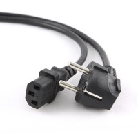 Кабель питания Cablexpert 1.8м, Schuko- C13, 6А, черный, с заземлением, пакет [PC-186]
