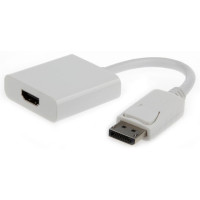 Gembird Переходник DisplayPort - HDMI , 20M/19F, белый (A-DPM-HDMIF-002-W)