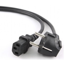 Cablexpert Кабель питания 5м, Schuko- C13, 3х1кв.мм, черный, с заземлением, пакет (PC-186-1-5M)