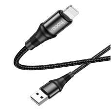 HOCO HC-34198 X50/ USB кабель Lightning/ 1m/ 2.4A/ Нейлон/ Black