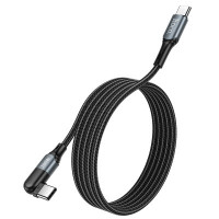 HOCO HC-47945 U100/ PD кабель Type-C-Type-C/ 1.5m/ 100W/ Нейлон/ Поворот коннектора на 180 гр./ Black