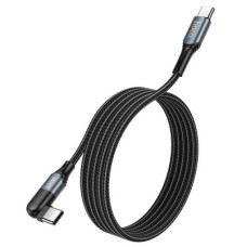 HOCO HC-47945 U100/ PD кабель Type-C-Type-C/ 1.5m/ 100W/ Нейлон/ Поворот коннектора на 180 гр./ Black