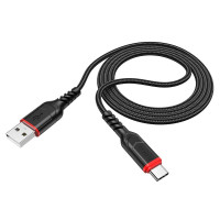 HOCO HC-44920 X59/ USB кабель Type-C/ 1m/ 2.4A/ Нейлон/ Black