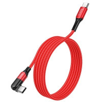 HOCO HC-47952 U100/ PD кабель Type-C-Type-C/ 1.5m/ 100W/ Нейлон/ Поворот коннектора на 180 гр./ Red