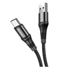 HOCO HC-34235 X50/ USB кабель Type-C/ 1m/ 2.4A/ Нейлон/ Black