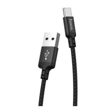 HOCO HC-62929 X14/ USB кабель Type-C/ 2m/ 1.7A/ Нейлон/ Black