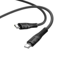 HOCO HC-55902 X67 Nano 60W/ PD кабель Type-C-Type-C/ 1m/ 60W/ Силикон/ Black