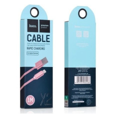 HOCO HC-32175 X2/ USB кабель Lightning/ 1m/ 2.4A/ Нейлон/ Rose Gold