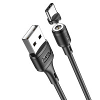 HOCO HC-35546 X52/ USB кабель Type-C/ Магнитный: только зарядка/ 1m/ 2A/ Нейлон/ Black