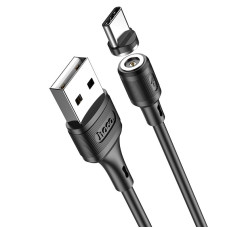 HOCO HC-35546 X52/ USB кабель Type-C/ Магнитный: только зарядка/ 1m/ 2A/ Нейлон/ Black