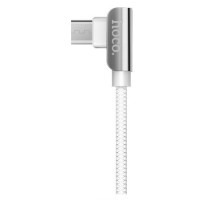 HOCO HC-79385 U42/ USB кабель Micro/ 1.2m/ 2.4A/ Угловой коннектор/ White