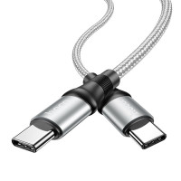 HOCO HC-34266 X50/ PD кабель Type-C-Type-C/ 1m/ 100W/ Нейлон/ Gray