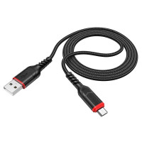 HOCO HC-44890 X59/ USB кабель Micro/ 1m/ 2.4A/ Нейлон/ Black