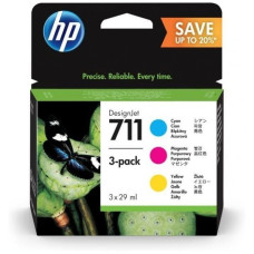 HP P2V32A Набор струйных картриджей HP 711 голубой/пурпурный/ желтый (CZ130A+CZ131A+CZ132A) {DJ T120/T520, (3*29 мл)}