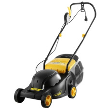 Huter ELM-1100 Газонокосилка электрическая [70/4/2] { 220В, 1,1 кВт, высота среза 28 / 45 / 55 мм, ширина среза 380 мм, объем травосборника 28 л }