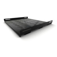 Hyperline TSH3H-450-RAL9004 Полка стационарная усиленная, глубина 450 мм, с боковым креплением, нагрузка до 100 кг, для шкафов серии TTB, TTBR, TTC2, TWB, TWM, TWFS, 485х450мм (ШхГ), цвет черный