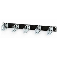 Hyperline CMW-1U-02-BK Кабельный организатор с металлическими кольцами 105x43 мм, 19", 1U, черный