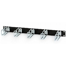 Hyperline CMW-1U-02-BK Кабельный организатор с металлическими кольцами 105x43 мм, 19", 1U, черный