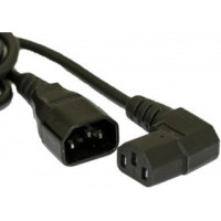 Hyperline PWC-IEC13A-IEC14-1.8-BK Кабель питания монитор-компьютер IEC 320 C13 (угловая) - IEC 320 C14 (3x0.75), 10A, прямая вилка, 1.8м, цвет черный
