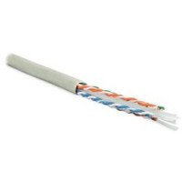 Hyperline UUTP4-C6-S23-IN-LSZH-GY-305 (305 м) Кабель витая пара U/­UTP, категория 6, 4 пары (23 AWG), одножильный (solid), с разделителем, LSZH, нг(С)-HF, –20°C – +75°C, серый