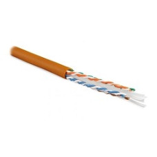 Hyperline UUTP4-C6-S23-IN-LSZH-OR-305 (UTP4-C6-SOLID-LSZH-OR-305) (305 м) Кабель витая пара U/­UTP, категория 6, 4 пары (23 AWG), одножильный (solid), с разделителем, LSZH, нг(С)-HF, –20°C – +75°C, ор