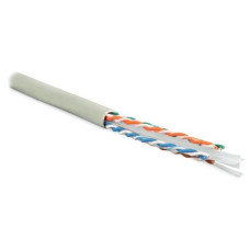 Hyperline UUTP4-C6-S23-IN-PVC-GY-305 (305 м) Кабель витая пара, неэкранированная U/­UTP, категория 6, 4 пары (23 AWG), одножильный (solid), с разделителем, PVC, –20°C – +75°C, серый