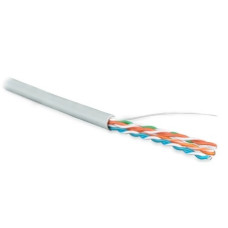 Hyperline UUTP4-C5E-S24-IN-LSZH-GY-305 (305 м) Кабель витая пара, неэкранированная U/­UTP, категория 5e, 4 пары (24 AWG), одножильный(solid), LSZH, нг(С)-HF, -20°C – +75°C, серый