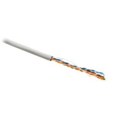 Hyperline UUTP4-C5E-S24-IN-PVC-GY-305 (305 м) Кабель витая пара, неэкранированная U/­UTP, категория 5e, 4 пары (24 AWG), одножильный (solid), PVC, -20°C – +75°C, серый компонентная